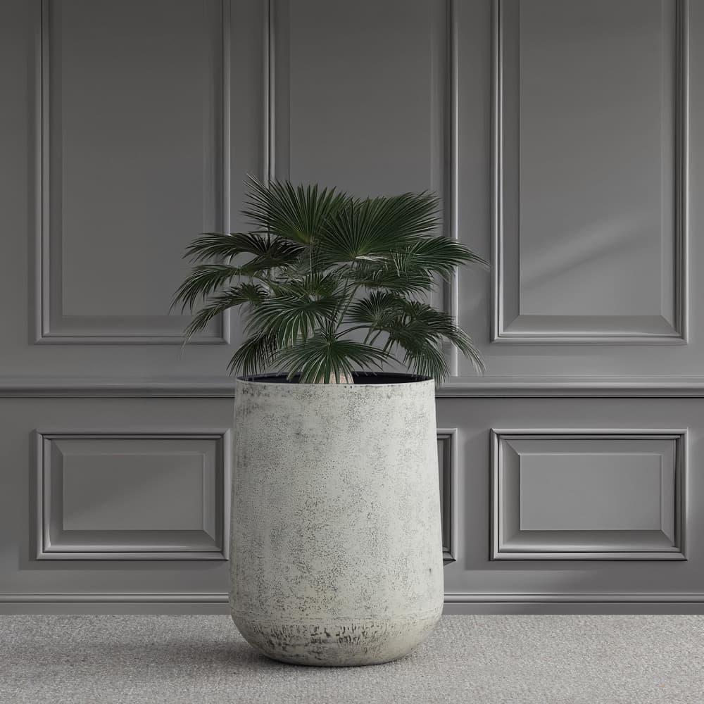 Antique Gray Iron Vases Set of 3 by BIDKhome - Image 2