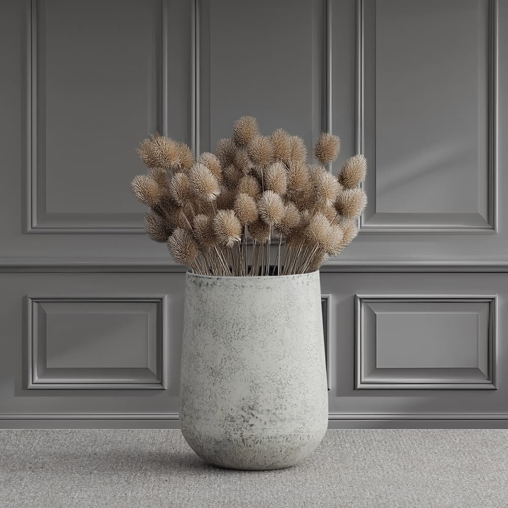 Antique Gray Iron Vases Set of 3 by BIDKhome - Image 6