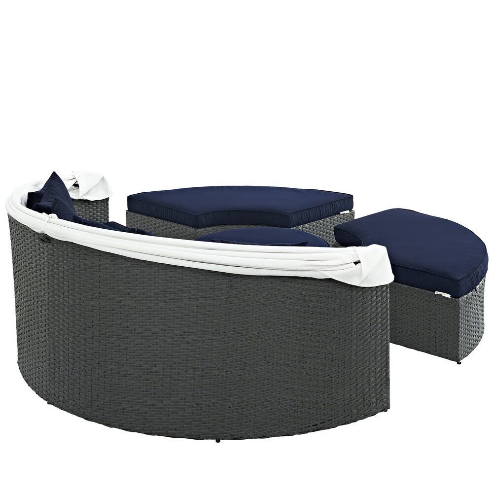 Sojourn Outdoor Patio Sunbrella® Daybed in Canvas Navy by Modway - Image 3