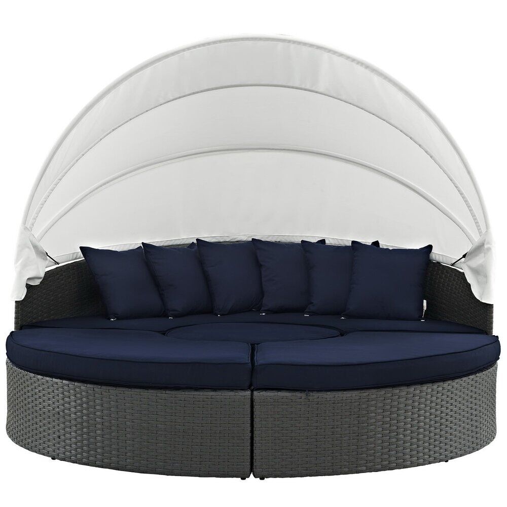 Sojourn Outdoor Patio Sunbrella® Daybed in Canvas Navy by Modway - Image 4