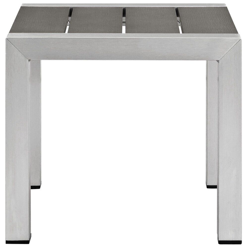 Shore 3 Piece Outdoor Patio Aluminum Set in Silver Gray by Modway - Image 6