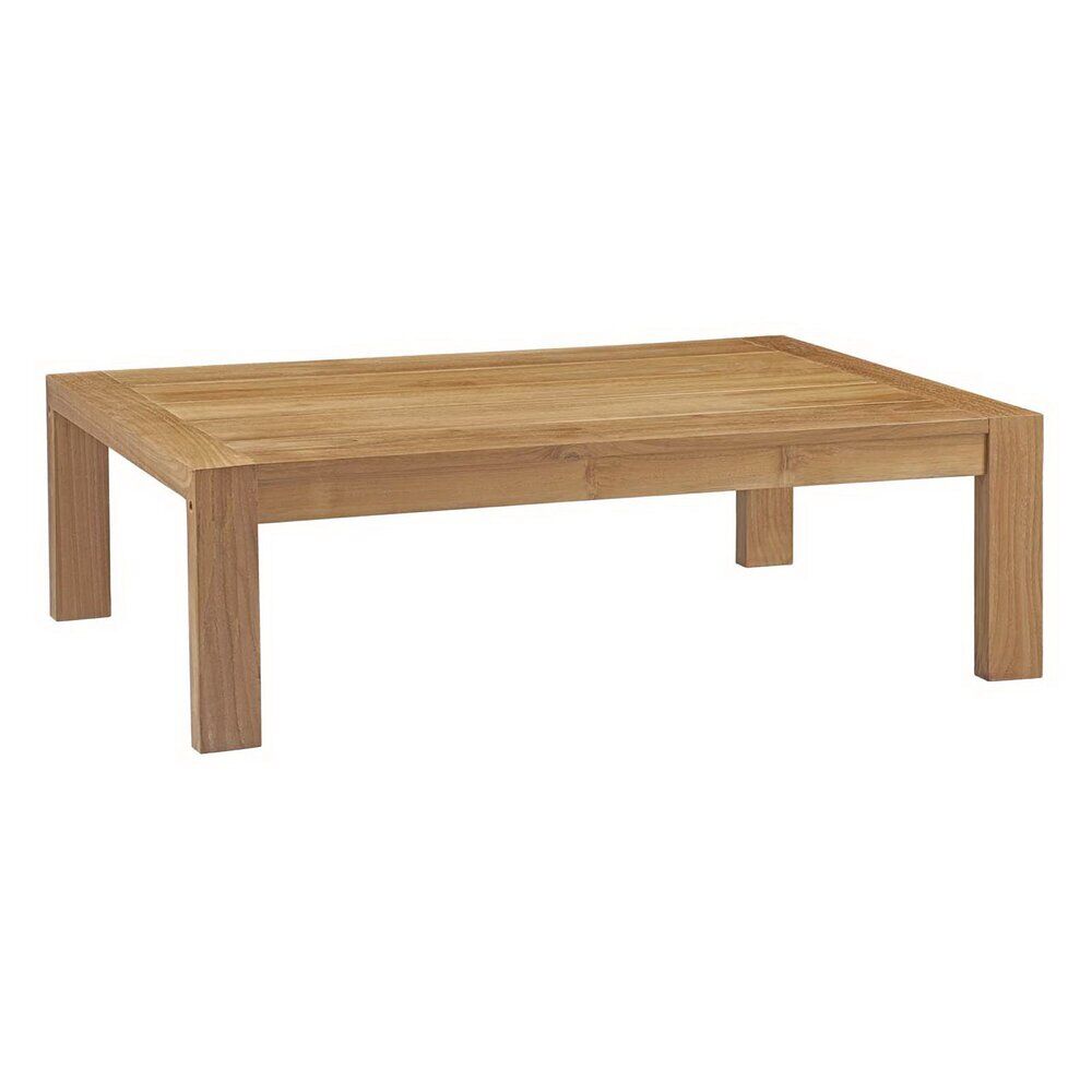 Upland 3 Piece Outdoor Patio Teak Set in Natural White by Modway - Image 5