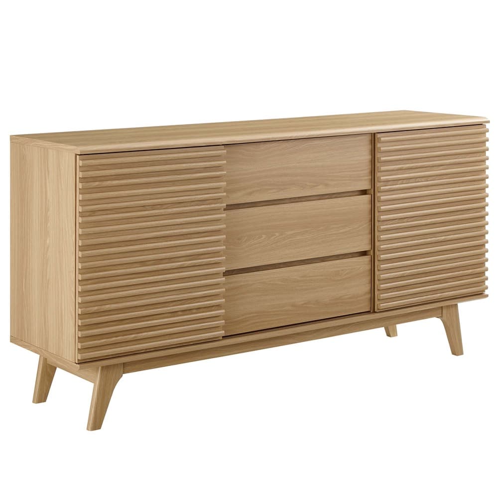 Render 63" Sideboard Buffet Table or TV Stand in Oak by Modway