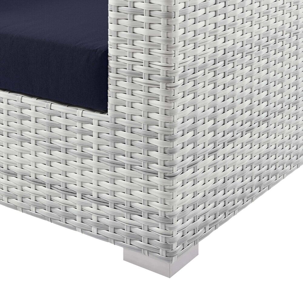 Convene Outdoor Patio Armchair in Light Gray Navy by Modway - Image 5