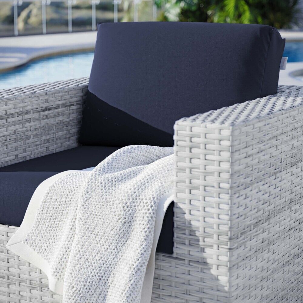 Convene Outdoor Patio Armchair in Light Gray Navy by Modway - Image 7