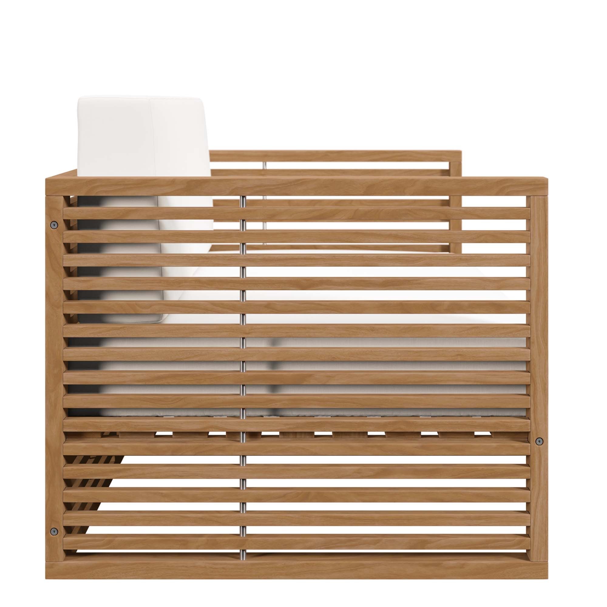 Carlsbad Teak Wood Outdoor Patio Loveseat by Modway - Image 3