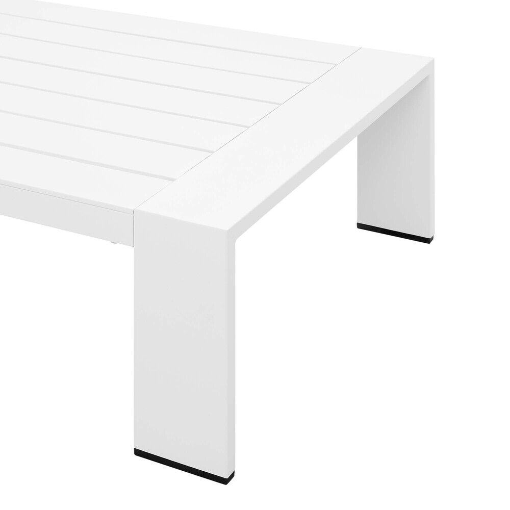 Tahoe 2-Piece Outdoor Patio Powder-Coated Aluminum Set in White Charcoal by Modway - Image 9