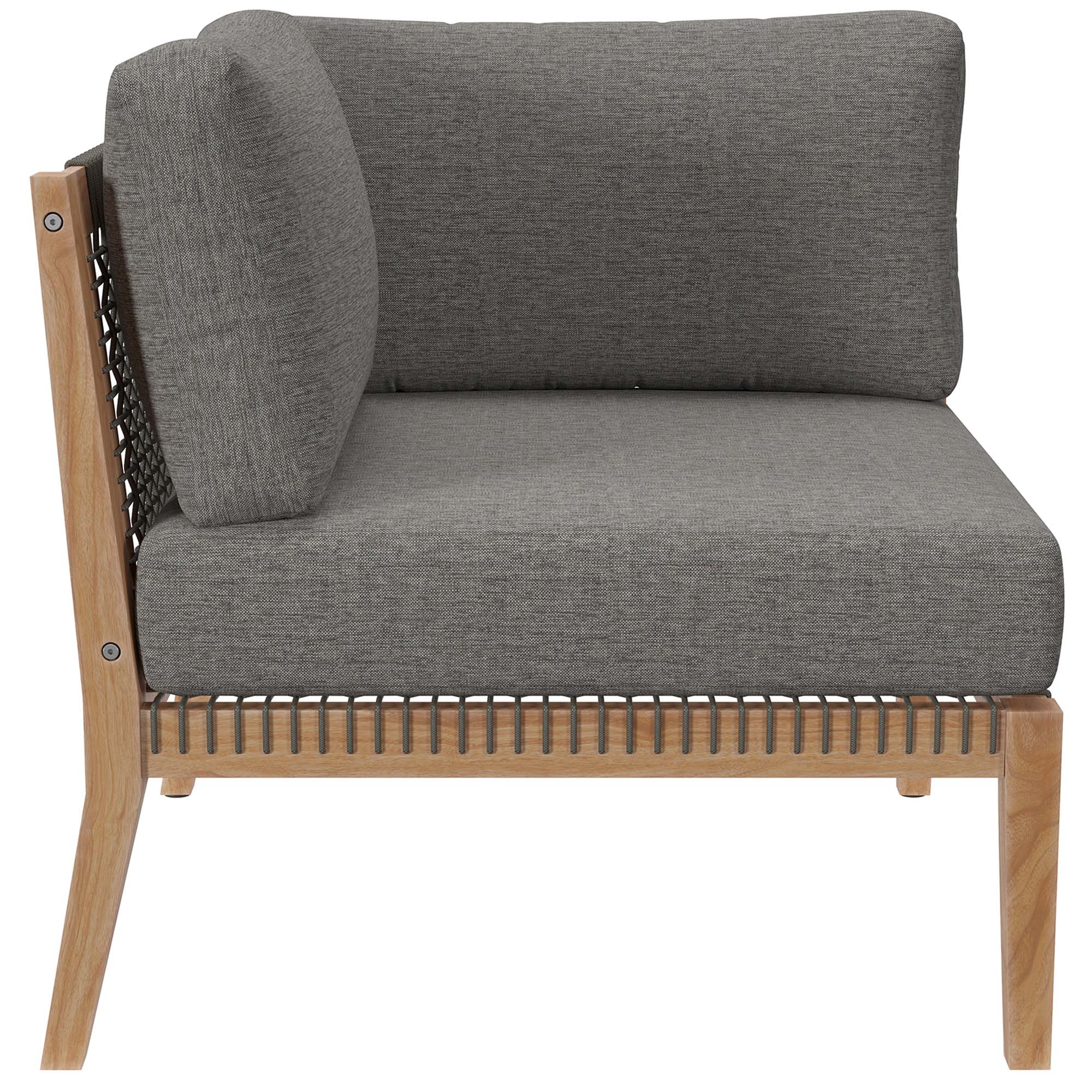Clearwater Outdoor Patio Teak Wood Corner Chair by Modway - Image 5