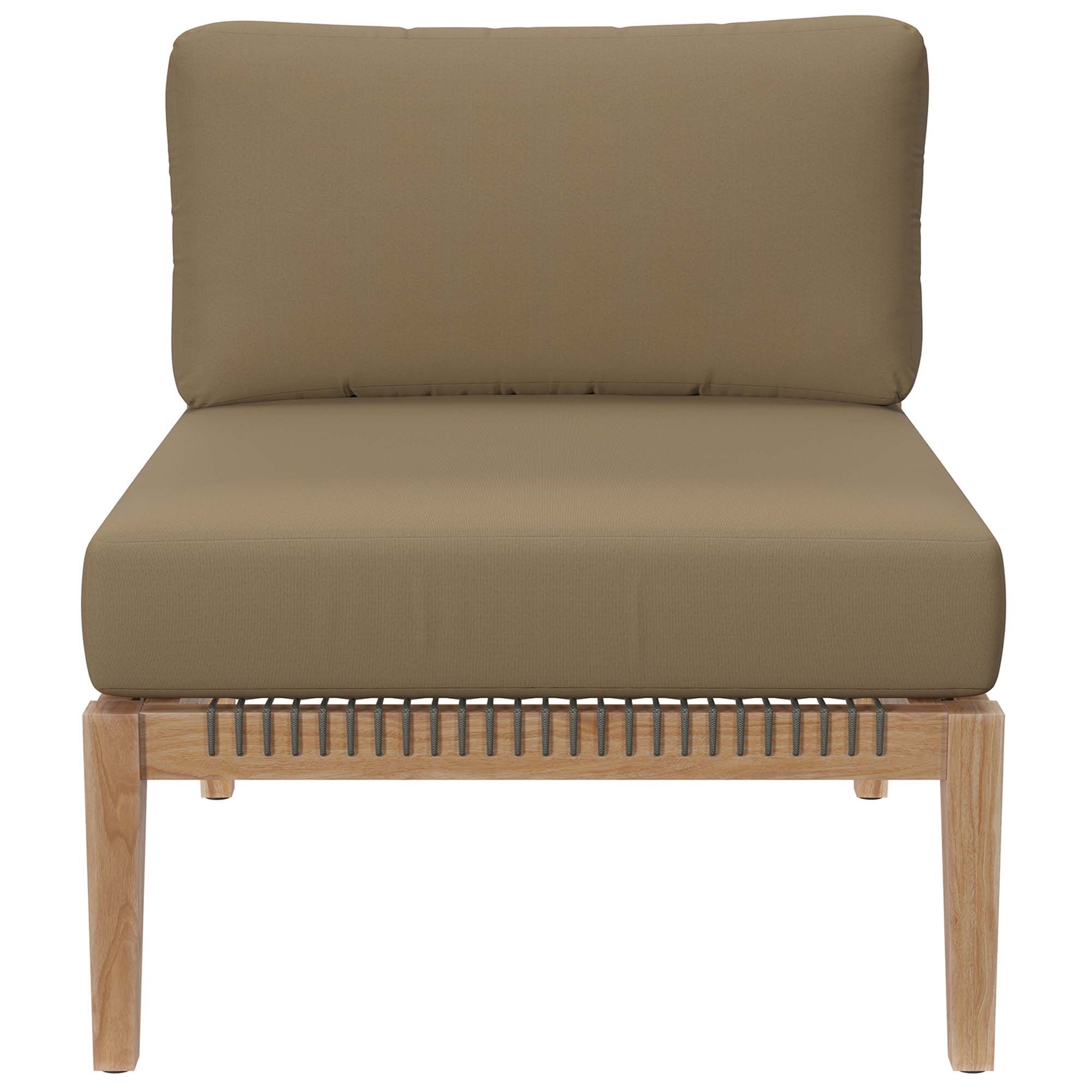 Clearwater Outdoor Patio Teak Wood Armless Chair by Modway - Image 5