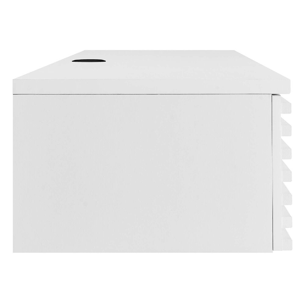 Render Wall Mount Wood Office Desk in White by Modway - Image 3