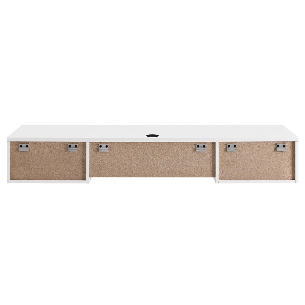 Render Wall Mount Wood Office Desk in White by Modway - Image 4