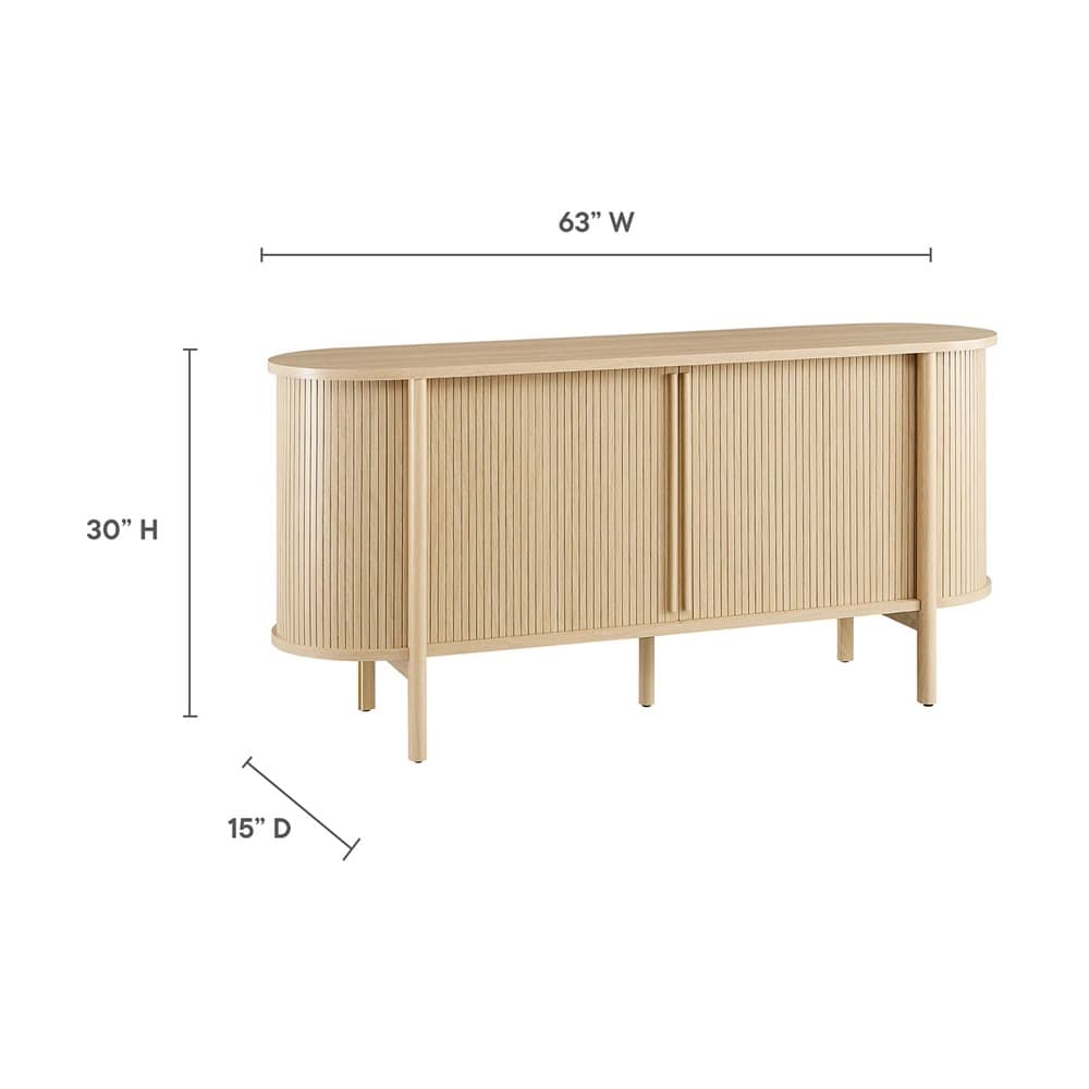 Cadence 63" Curved Sideboard in Oak by Modway - Image 3