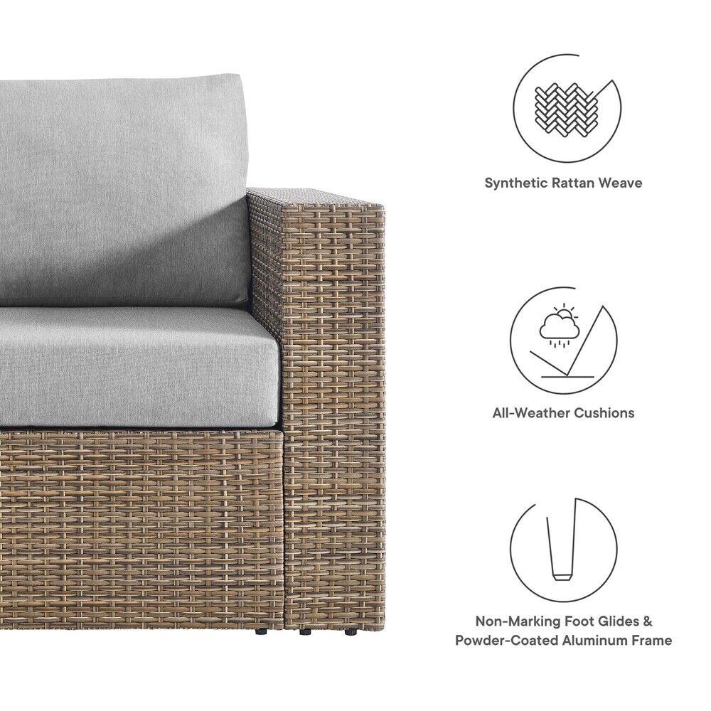 Convene Outdoor Patio Armchair in Cappuccino Gray by Modway - Image 3