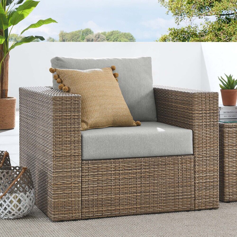 Convene Outdoor Patio Armchair in Cappuccino Gray by Modway - Image 8