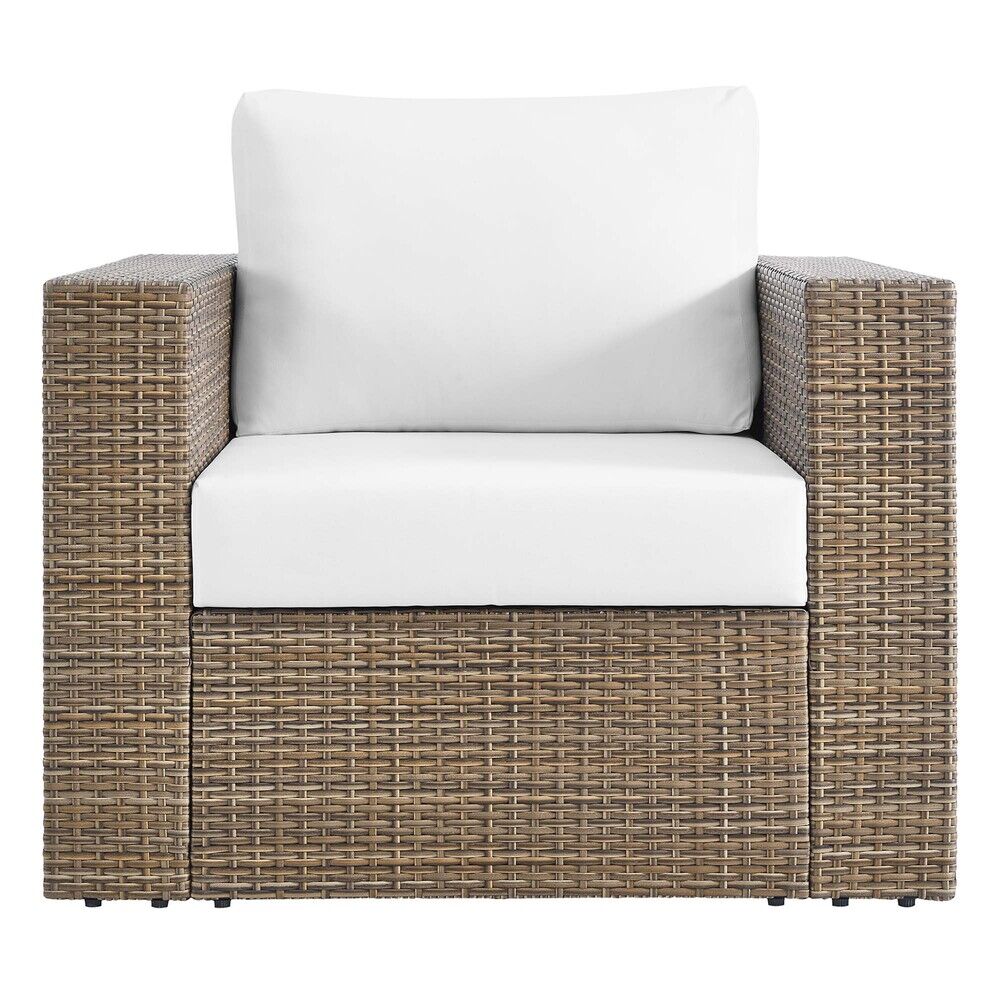 Convene 4-Piece Outdoor Patio Furniture Set in Cappuccino White by Modway - Image 5