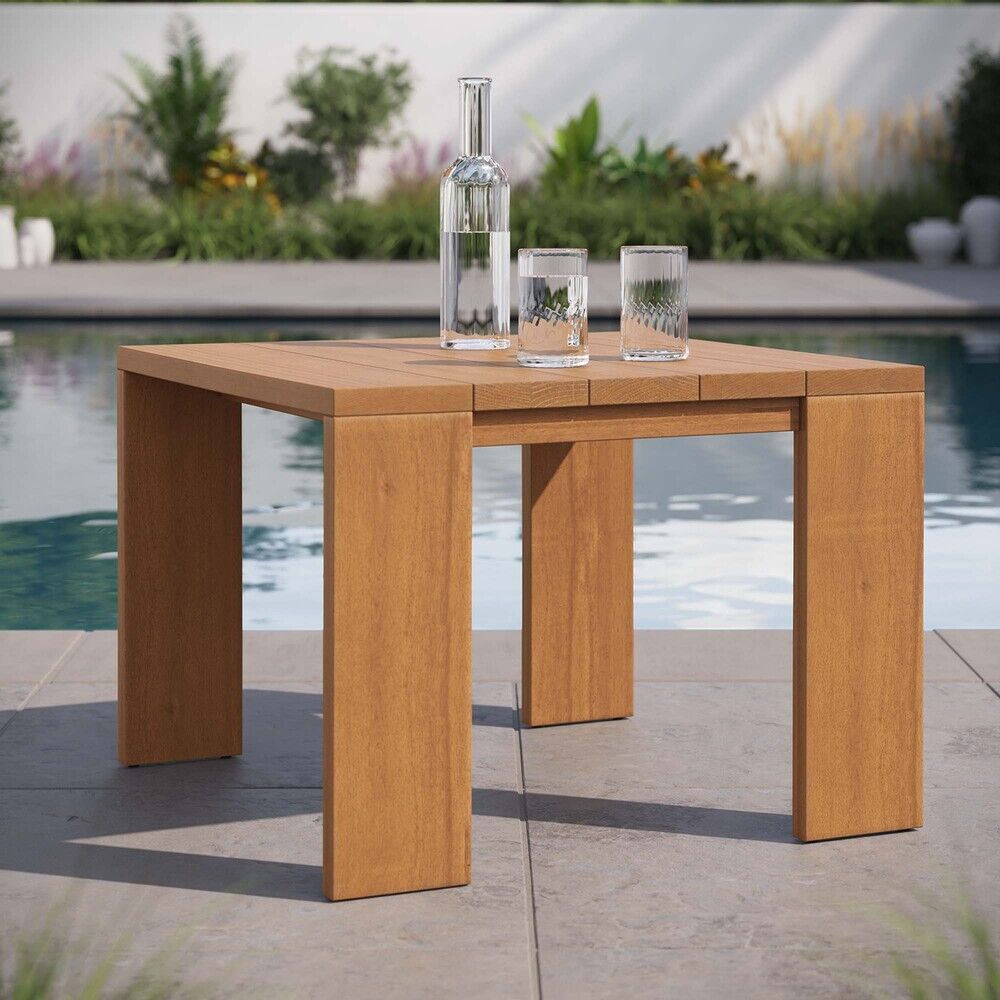 Tahoe 3-Piece Outdoor Patio Acacia Wood Furniture Set in Natural Cocoa by Modway - Image 12