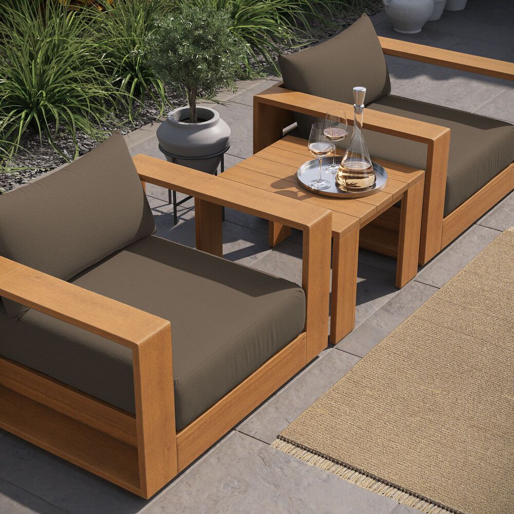 Tahoe 3-Piece Outdoor Patio Acacia Wood Furniture Set in Natural Cocoa by Modway - Image 11