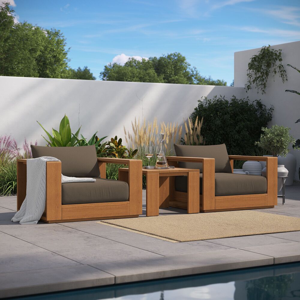 Tahoe 3-Piece Outdoor Patio Acacia Wood Furniture Set in Natural Cocoa by Modway - Image 10