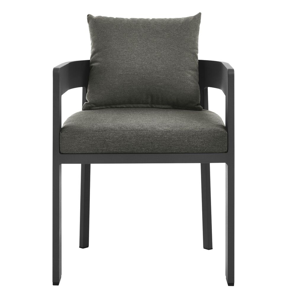 Tahoe 5-Piece Outdoor Patio Aluminum Dining Set in Gray Charcoal by Modway - Image 5