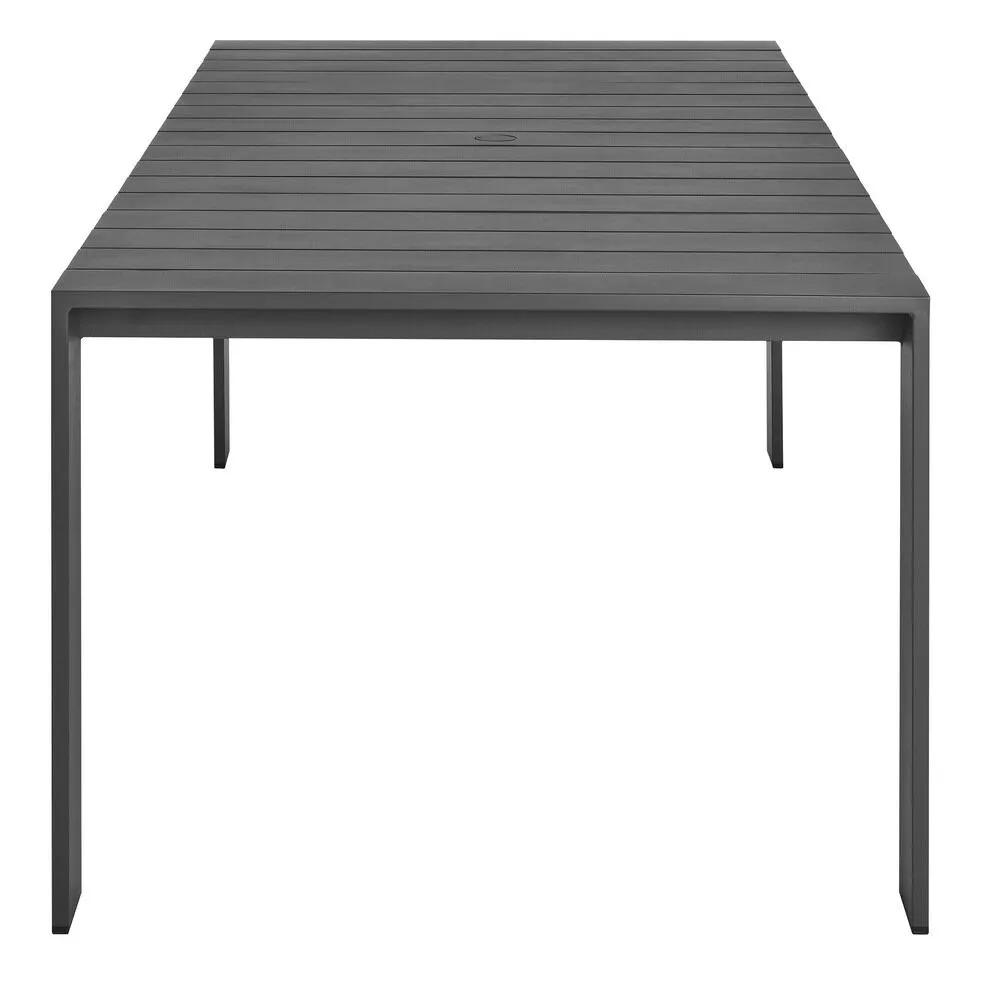 Tahoe Rectangular Outdoor Patio Aluminum Dining Table in Gray by Modway - Image 4