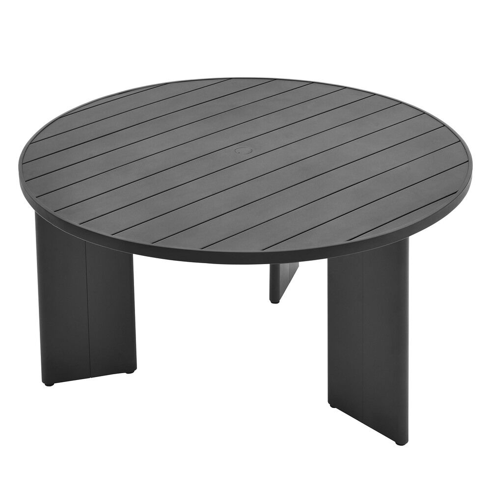 Tahoe 5-Piece Outdoor Patio Aluminum Dining Set in Gray Charcoal by Modway - Image 9