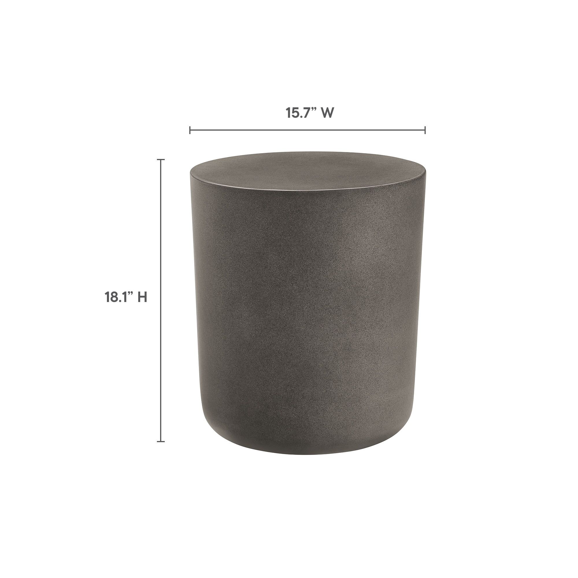 Brion Indoor - Outdoor Patio Concrete Stool by Modway - Image 2