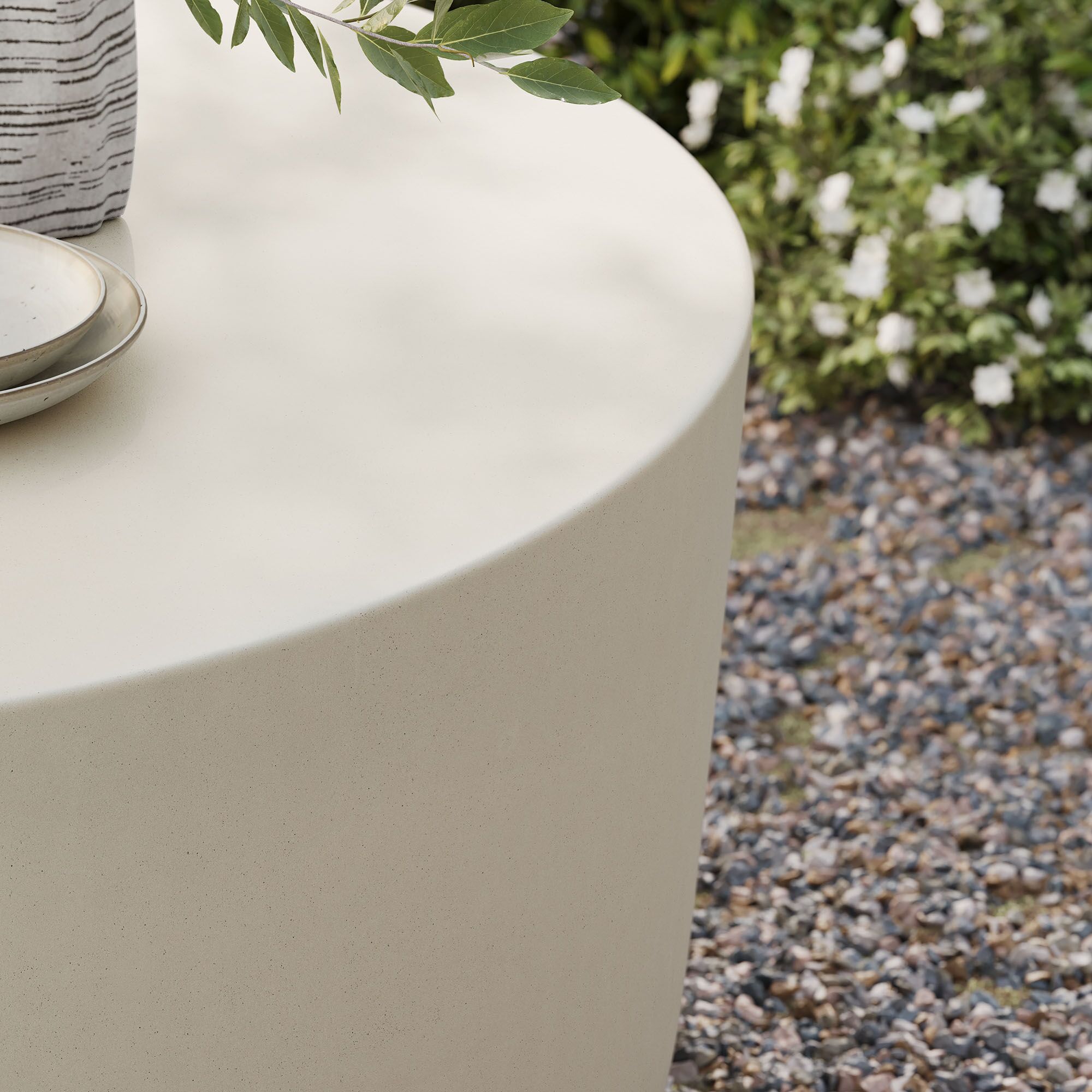 Brion Round Indoor - Outdoor Patio Concrete Coffee Table by Modway - Image 8