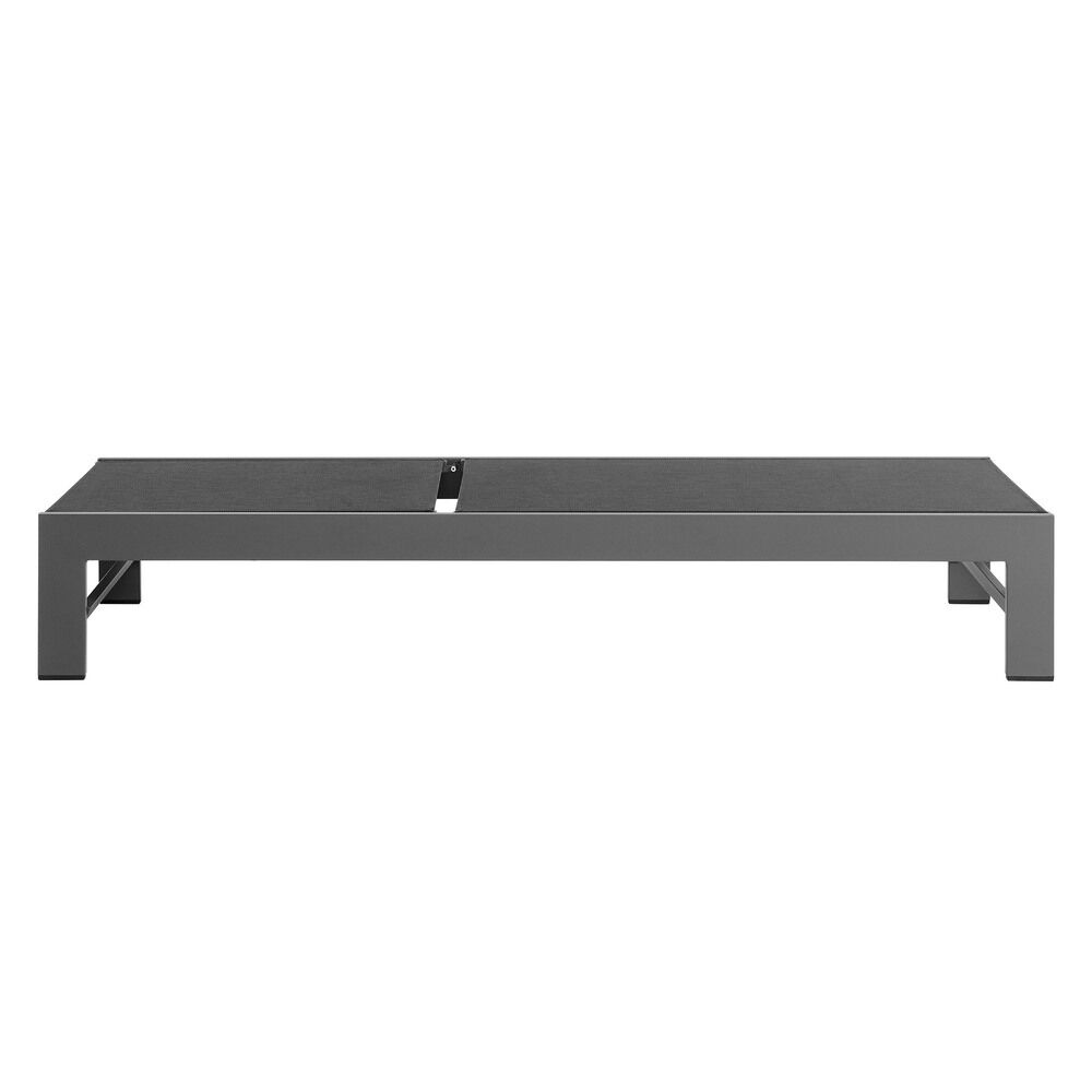 Tahoe Outdoor Patio Mesh and Aluminum Chaise Lounge in Gray by Modway - Image 7
