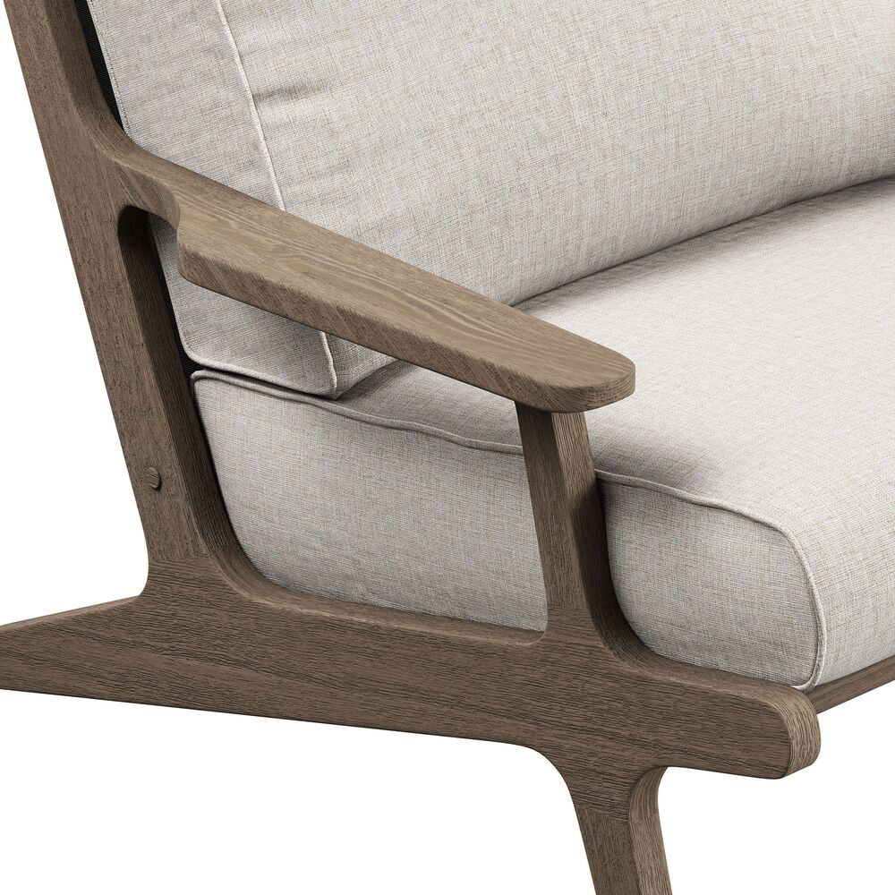 Saratoga 3-Piece Outdoor Patio Teak Wood Furniture Set with Lounge Chairs and Side Table in Pebble by Modway - Image 7