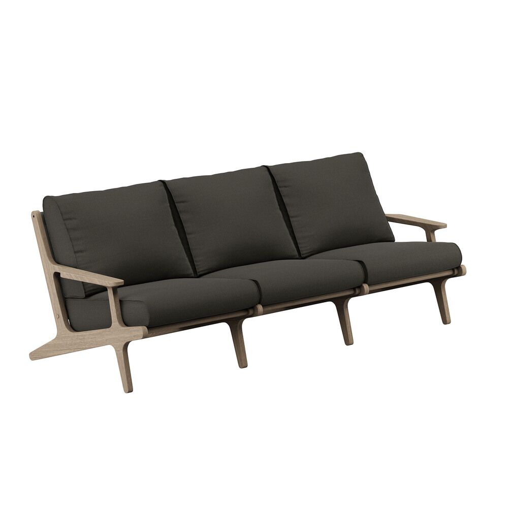 Saratoga 4-Piece Outdoor Patio Teak Wood Furniture Set in Flint Gray by Modway - Image 9