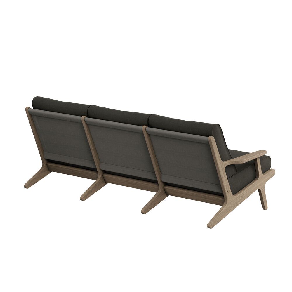 Saratoga 4-Piece Outdoor Patio Teak Wood Furniture Set in Flint Gray by Modway - Image 10