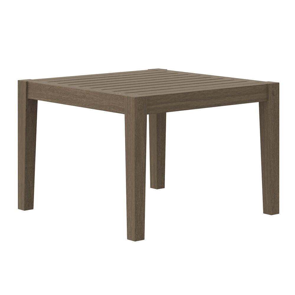Northlake 3-Piece Outdoor Patio Teak Wood Furniture Set with Chaise Lounges and Side Table in Flint Gray by Modway - Image 6