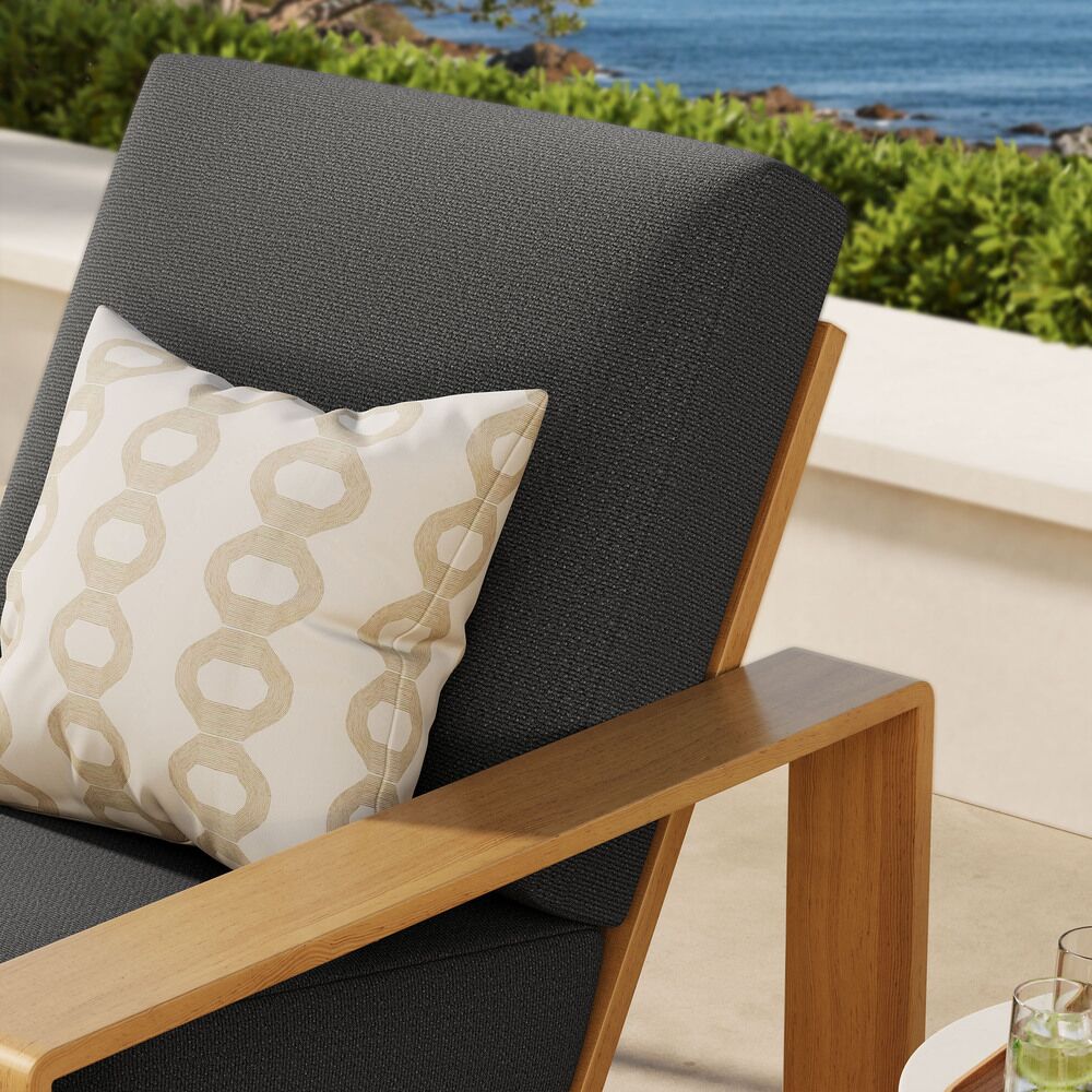 Lirienne Outdoor Patio Aluminum Faux Wood Armchair in Charcoal Natural by Modway - Image 9