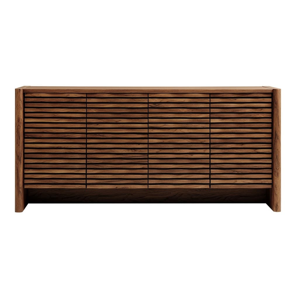 Emric Wave 66" 4-Door Sideboard in Walnut by Modway - Image 5