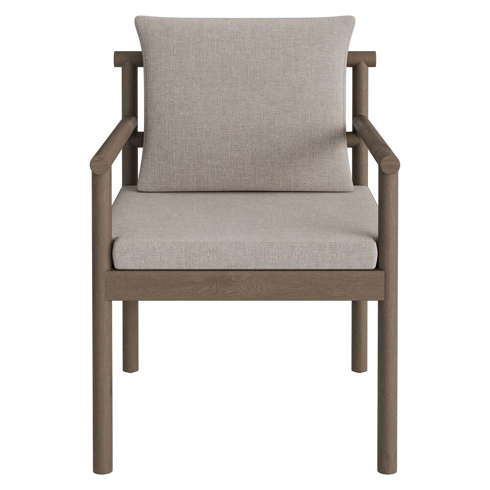 Eleni Outdoor Patio Teak Wood Rope Dining Chair in Weathered Gray Pebble by Modway - Image 6
