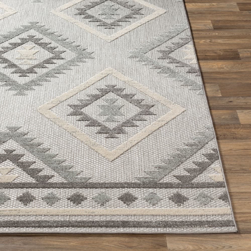 Big Sur Charcoal Outdoor Rug by Livabliss - Image 5