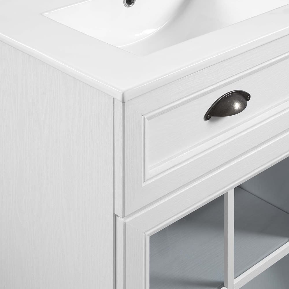 Isle 48" Double Bathroom Vanity Cabinet in White White by Modway - Image 6