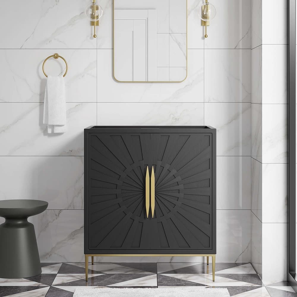 Awaken 30" Bathroom Vanity Cabinet in Black by Modway - Image 9