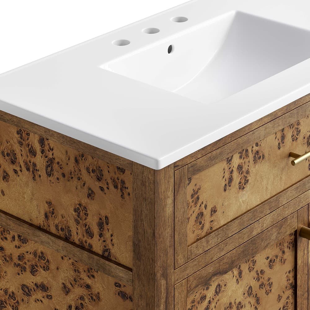 Elysian 36" Wood Bathroom Vanity in White Brown by Modway - Image 10