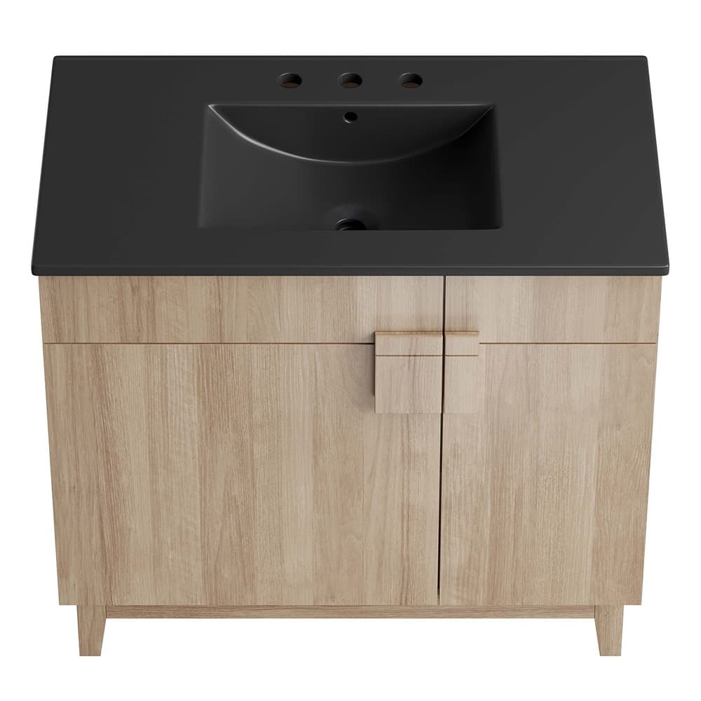 Miles 36" Bathroom Vanity in Black Oak by Modway - Image 5