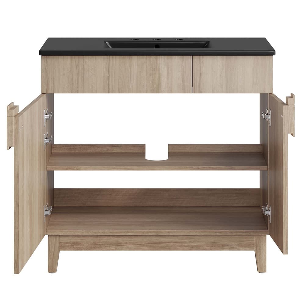 Miles 36" Bathroom Vanity in Black Oak by Modway - Image 6