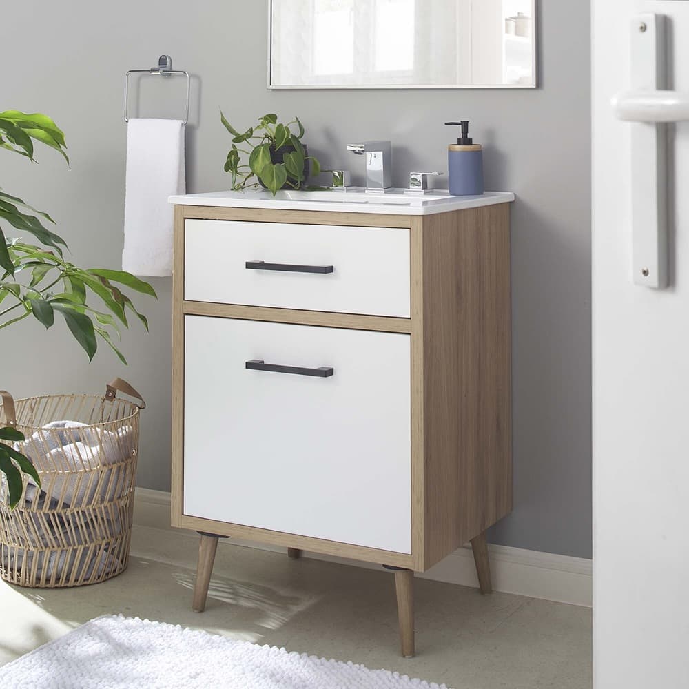 Maverick 24" Bathroom Vanity in White Oak by Modway - Image 10