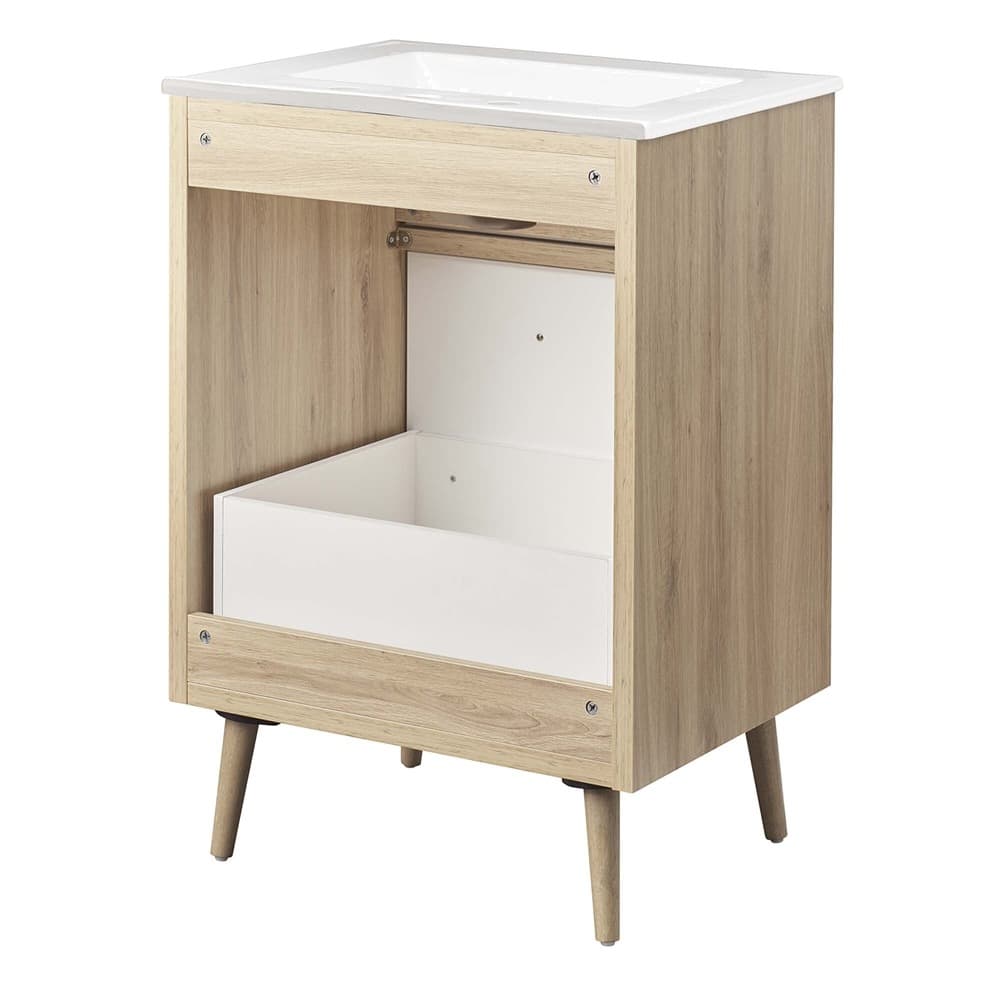 Maverick 24" Bathroom Vanity in White Oak by Modway - Image 8