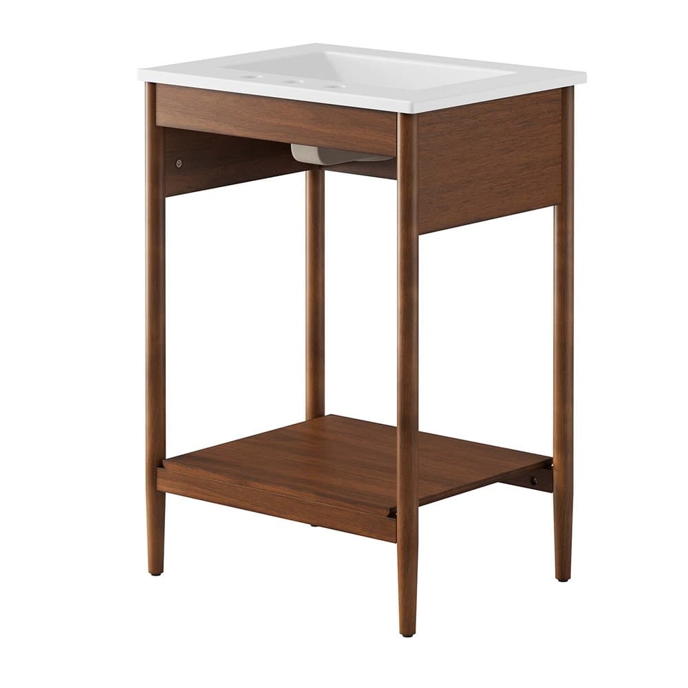 Zaire 24" Bathroom Vanity in Walnut White by Modway - Image 5