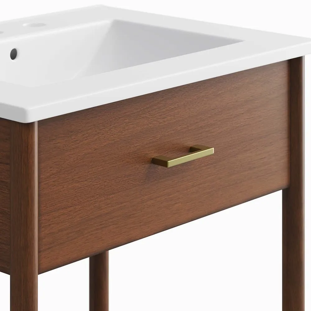 Zaire 24" Bathroom Vanity in Walnut White by Modway - Image 7