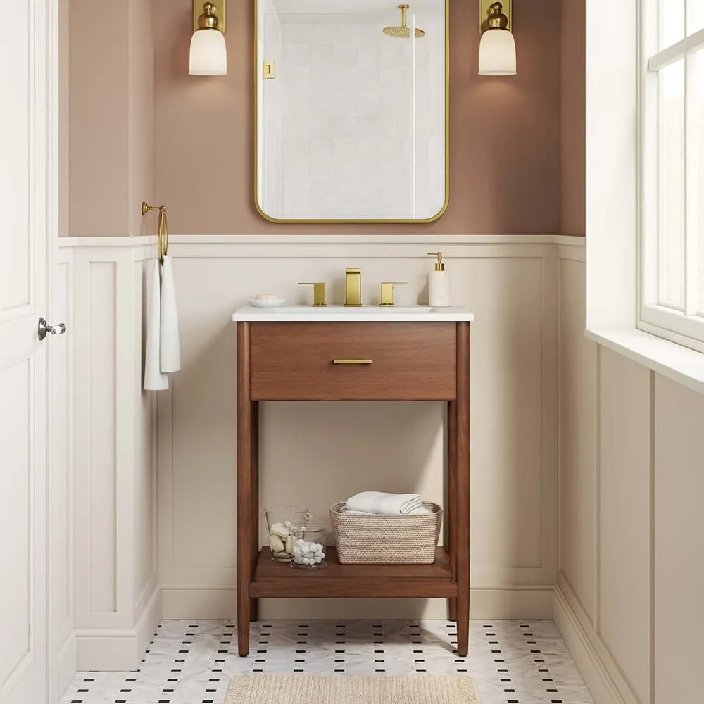 Zaire 24" Bathroom Vanity in Walnut White by Modway - Image 8