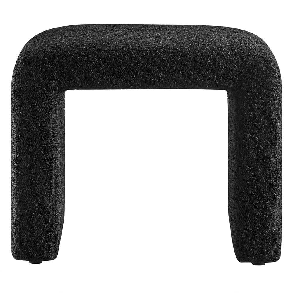 Simba Boucle Fabric Waterfall Stool in Black by Modway - Image 5
