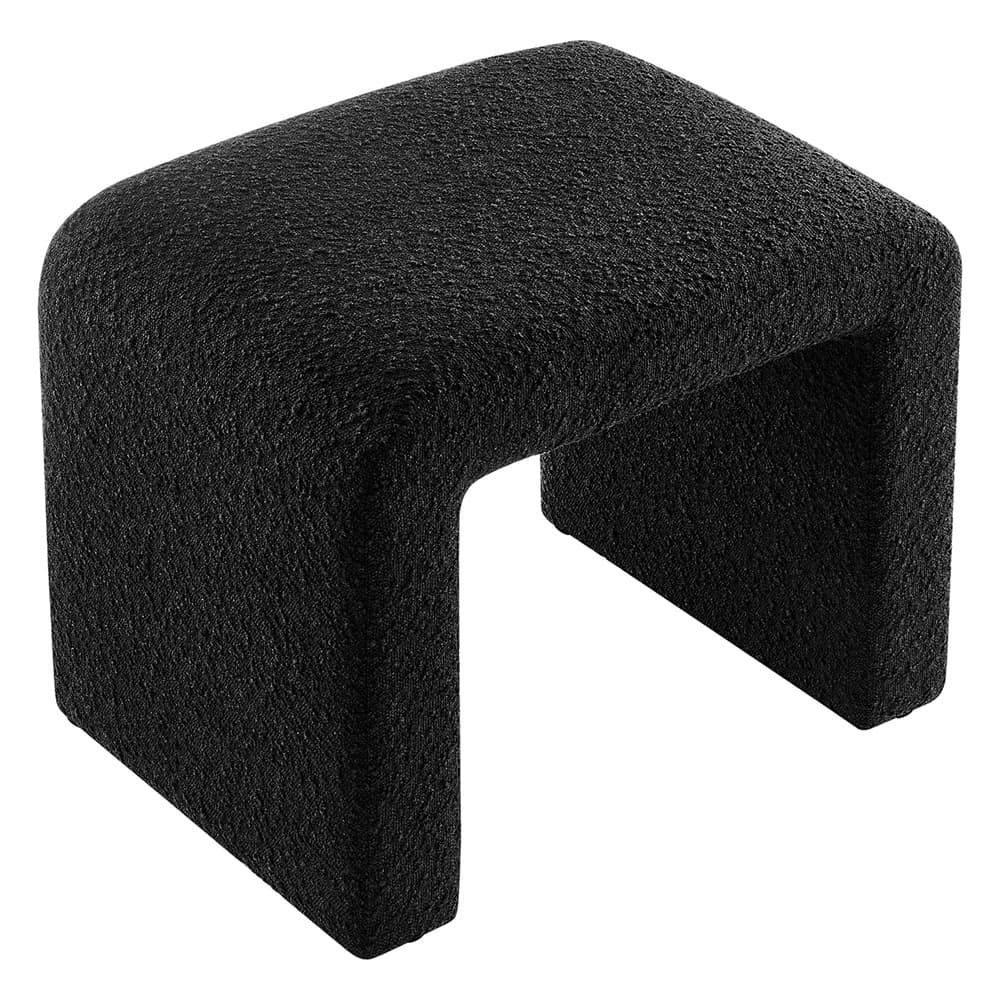 Simba Boucle Fabric Waterfall Stool in Black by Modway - Image 6