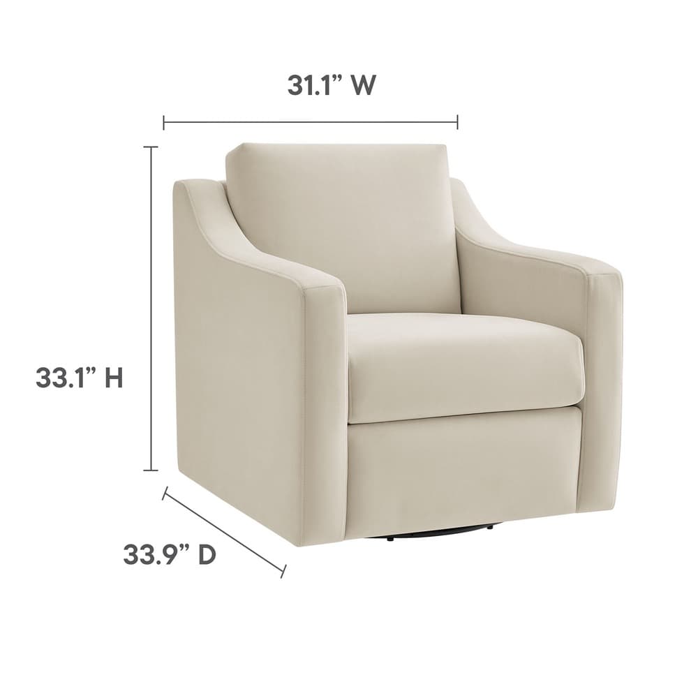 Liora Performance Velvet Armchair in Alabaster by Modway - Image 2