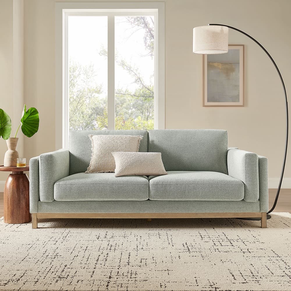 Roscoe 81 inch Fabric Sofa in Mist by Modway - Image 8